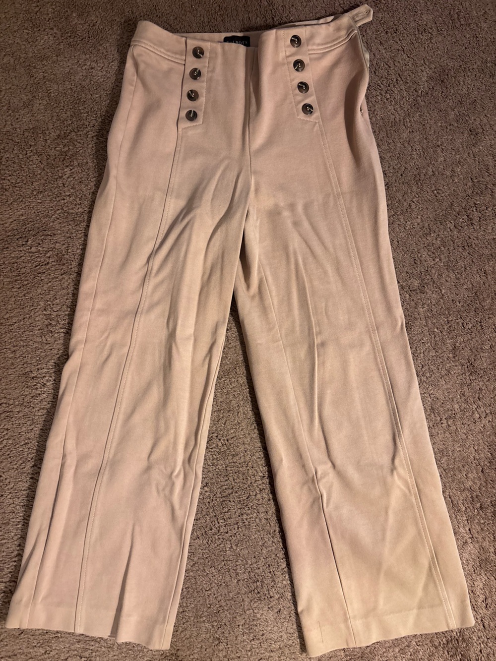 Talbots Women’s Wide-Leg Pants in Light Beige